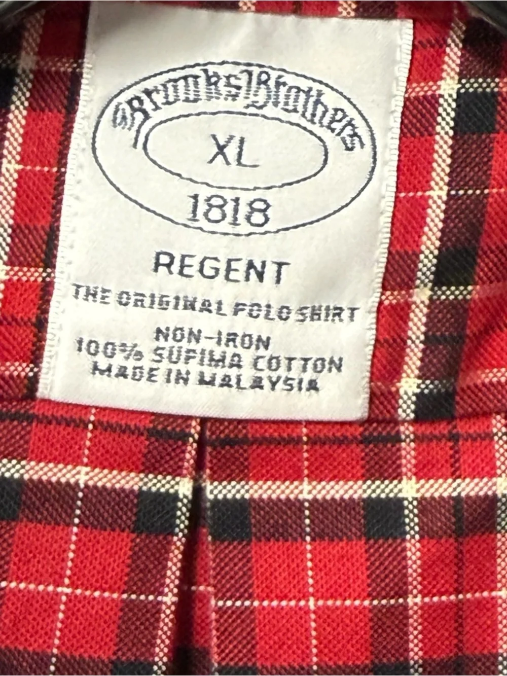 Brooks Brothers Red Plaid Short-Sleeve Button-Down Shirt Sz XL